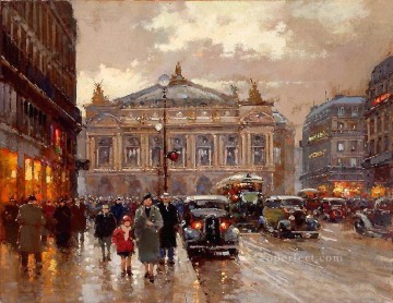 Landscapes Painting - yxj042fD impressionism Parisian scenes